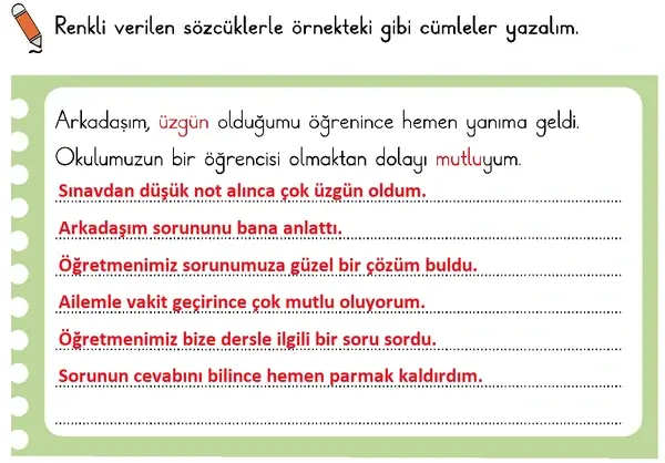 2. Sınıf Türkçe Ders Kitabı Sayfa 70 Cevapları 1. Kitap