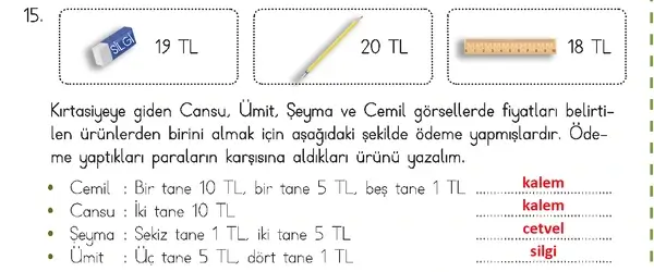 3. Sınıf Matematik Ders Kitabı Sayfa 157 Cevapları 3. Sınıf Matematik Ders Kitabı Sayfa 157 Cevapları