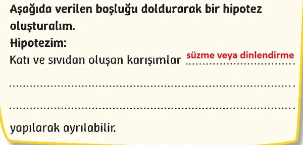 3. Sınıf Fen Bilimleri Ders Kitabı Sayfa 120 Cevapları 1. Kitap