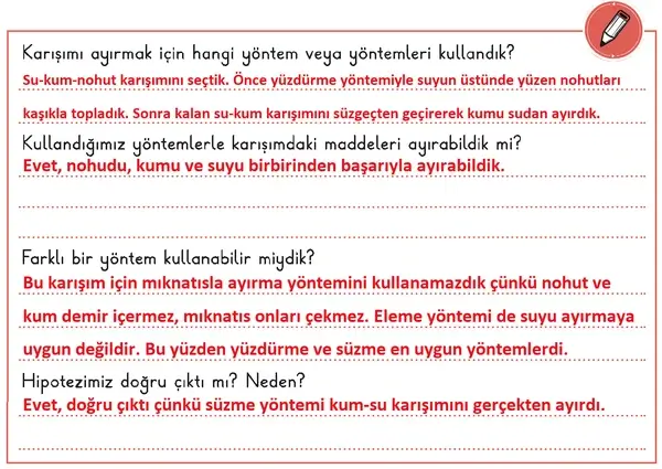 3. Sınıf Fen Bilimleri Ders Kitabı Sayfa 121 Cevapları 1. Kitap
