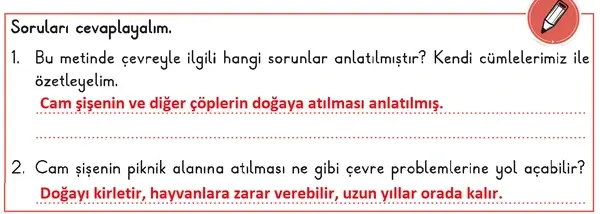 3. Sınıf Fen Bilimleri Ders Kitabı Sayfa 127-128-129-130 Cevapları 1. Kitap