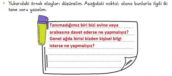 3. Sınıf Hayat Bilgisi Ders Kitabı Sayfa 53-54-55 Cevapları 1. Kitap