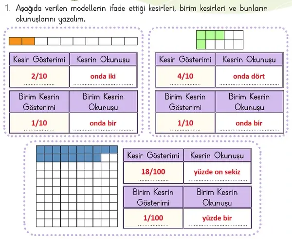 3. Sınıf Matematik Ders Kitabı Sayfa 105-106-107 Cevapları 1. Kitap