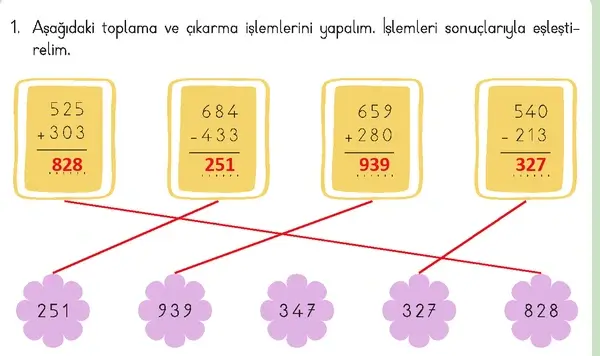 3. Sınıf Matematik Ders Kitabı Sayfa 190-191 Cevapları 1. Kitap