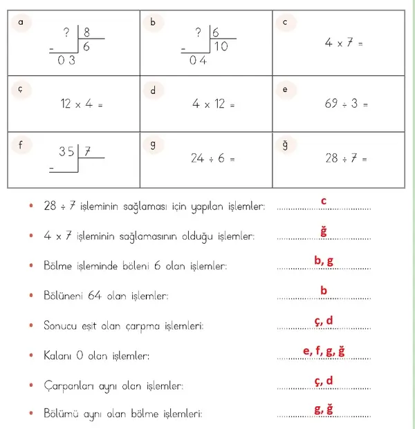 3. Sınıf Matematik Ders Kitabı Sayfa 47 Cevapları 2. Kitap