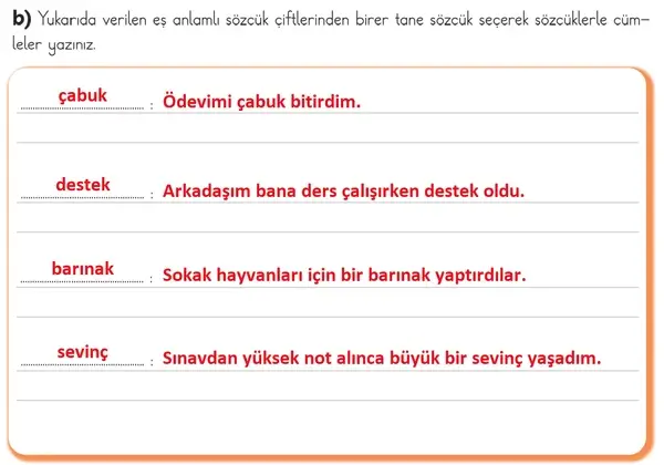 3. Sınıf Türkçe Ders Kitabı Sayfa 127 Cevapları 1. Kitap