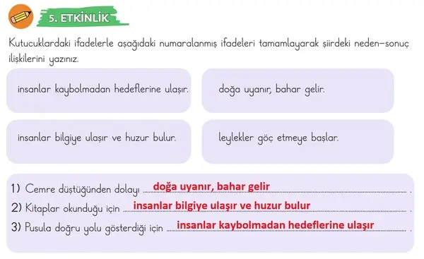 3. Sınıf Türkçe Ders Kitabı Sayfa 165 Cevapları 1. Kitap 3. Sınıf Türkçe Ders Kitabı Sayfa 165 Cevapları 1. Kitap