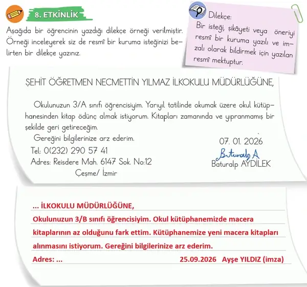 3. Sınıf Türkçe Ders Kitabı Sayfa 166 Cevapları 1. Kitap 3. Sınıf Türkçe Ders Kitabı Sayfa 166 Cevapları 1. Kitap