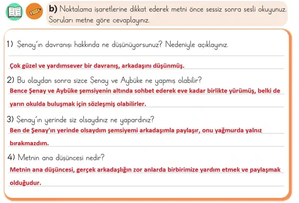 3. Sınıf Türkçe Ders Kitabı Sayfa 176-177-178-179 Cevapları 1. Kitap