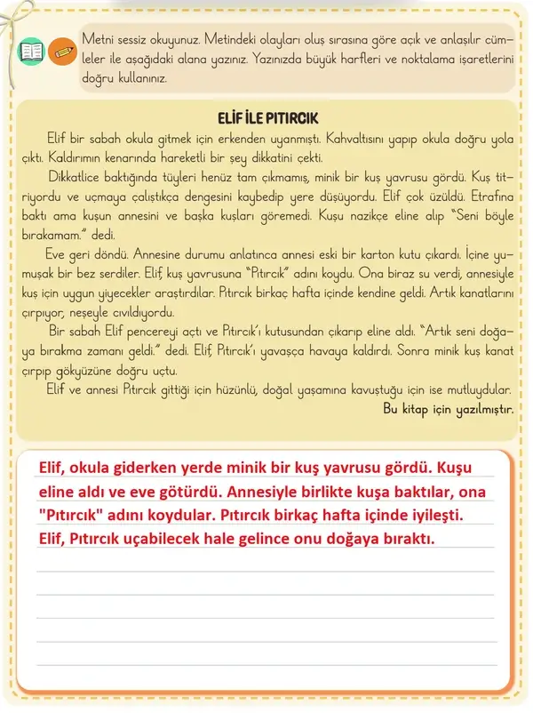 3. Sınıf Türkçe Ders Kitabı Sayfa 20 Cevapları 1. Kitap