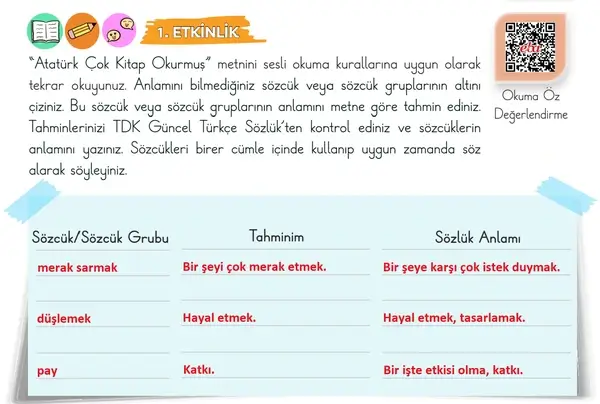 3. Sınıf Türkçe Ders Kitabı Sayfa 68 Cevapları 1. Kitap