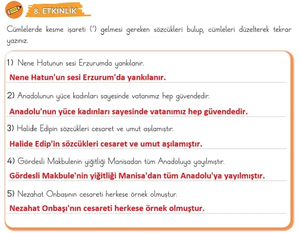 3. Sınıf Türkçe Ders Kitabı Sayfa 78 Cevapları 1. Kitap 3. Sınıf Türkçe Ders Kitabı Sayfa 78 Cevapları 1. Kitap