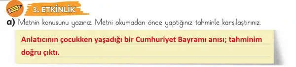 3. Sınıf Türkçe Ders Kitabı Sayfa 83 Cevapları 1. Kitap 3. Sınıf Türkçe Ders Kitabı Sayfa 83 Cevapları 1. Kitap