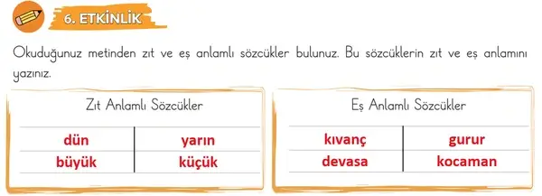 3. Sınıf Türkçe Ders Kitabı Sayfa 84 Cevapları 1. Kitap 3. Sınıf Türkçe Ders Kitabı Sayfa 84 Cevapları 1. Kitap