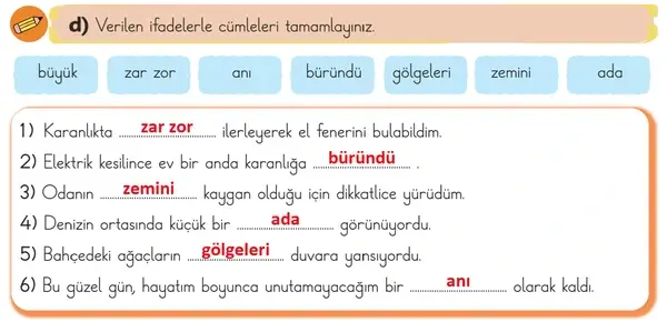 3. Sınıf Türkçe Ders Kitabı Sayfa 15 Cevapları 2. Kitap 3. Sınıf Türkçe Ders Kitabı Sayfa 15 Cevapları 2. Kitap