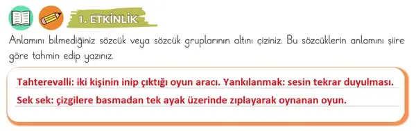 3. Sınıf Türkçe Ders Kitabı Sayfa 41 Cevapları 2. Kitap