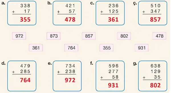 4. Sınıf Matematik Ders Kitabı Sayfa 37-38 Cevapları