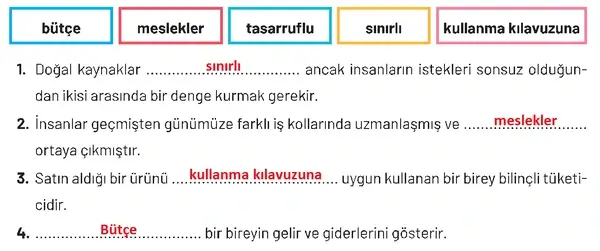 4. Sınıf Sosyal Bilgiler Ders Kitabı Sayfa 147 Cevapları