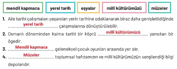4. Sınıf Sosyal Bilgiler Ders Kitabı Sayfa 59 Cevapları