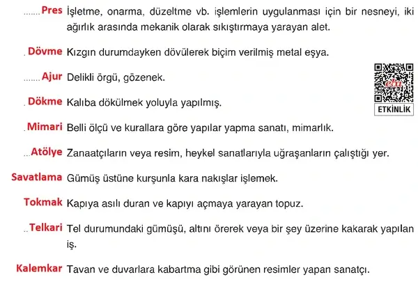 4. Sınıf Türkçe Ders Kitabı Sayfa 187 Cevapları ADA Yayınları