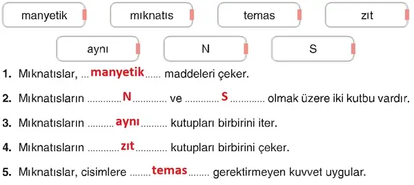 4. Sınıf Fen Bilimleri Ders Kitabı Sayfa 109-110-111 Cevapları