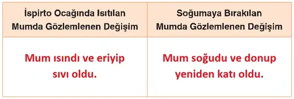 4. Sınıf Fen Bilimleri Ders Kitabı Sayfa 155-156-157-158 Cevapları