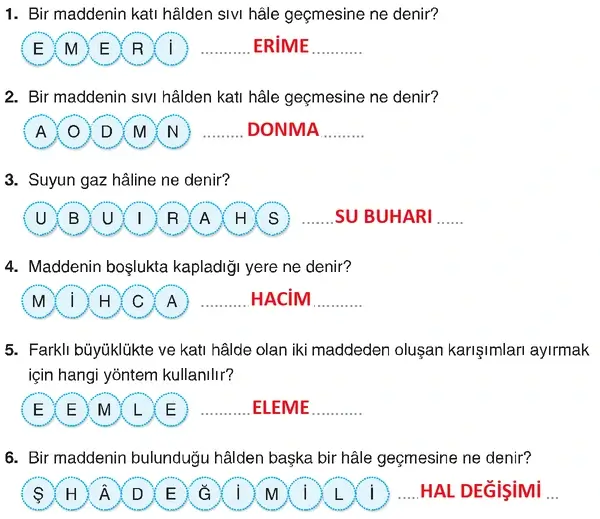 4. Sınıf Fen Bilimleri Ders Kitabı Sayfa 176 Cevapları 4. Sınıf Fen Bilimleri Ders Kitabı Sayfa 176 Cevapları