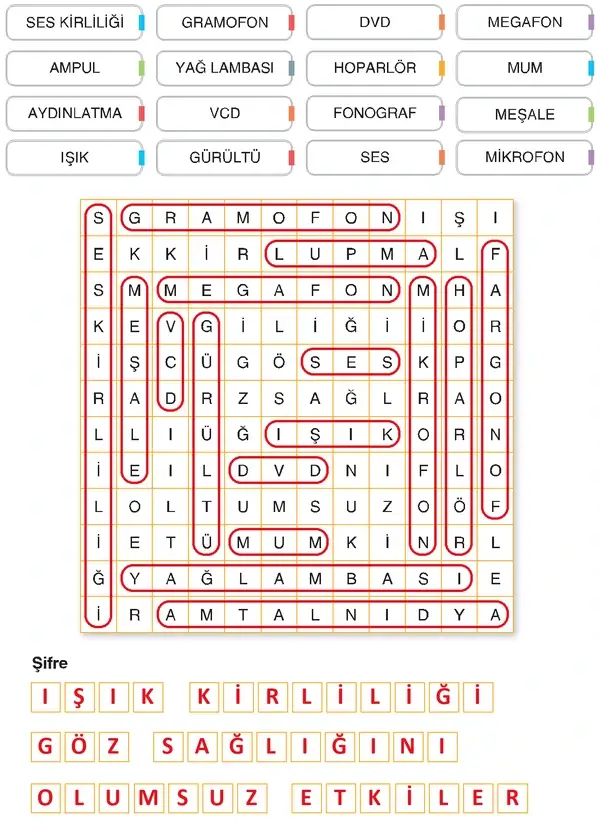 4. Sınıf Fen Bilimleri Ders Kitabı Sayfa 227 Cevapları