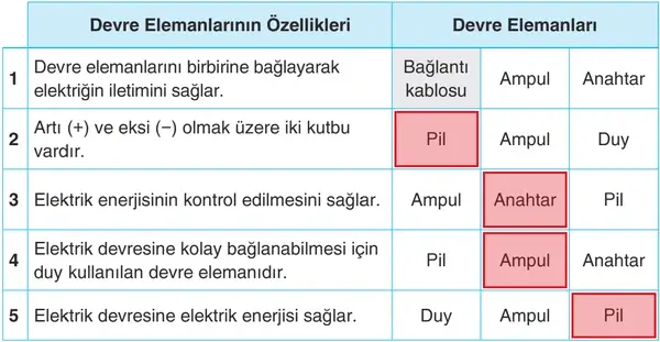 4. Sınıf Fen Bilimleri Ders Kitabı Sayfa 263 Cevapları