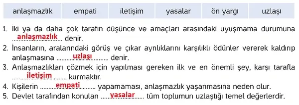 4. Sınıf İnsan Hakları Ders Kitabı Sayfa 68 Cevapları
