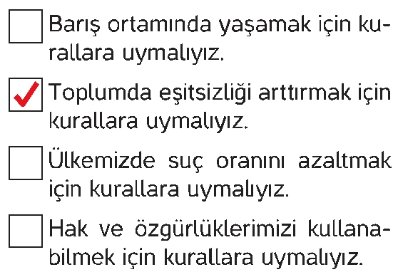 4. Sınıf İnsan Hakları Ders Kitabı Sayfa 84 Cevapları Hecce