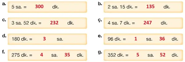 4. Sınıf Matematik Ders Kitabı Sayfa 156-157 Cevapları