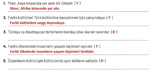 4. Sınıf Sosyal Bilgiler Ders Kitabı Sayfa 198-199-200 Cevapları