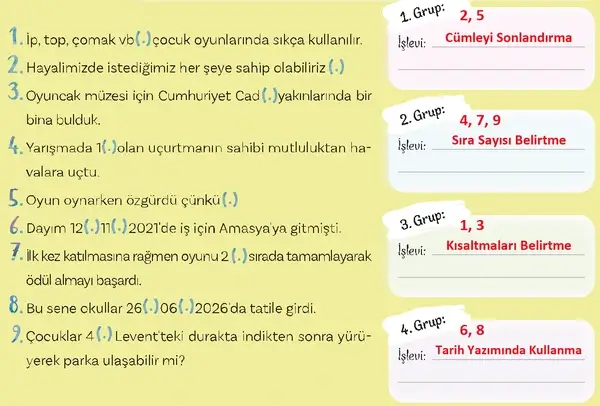 5. Sınıf Türkçe Ders Kitabı Sayfa 30 Cevapları