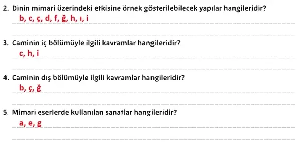 5. Sınıf Din Kültürü Ders Kitabı Sayfa 187 Cevapları