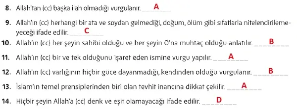 5. Sınıf Din Kültürü Ders Kitabı Sayfa 50 Cevapları