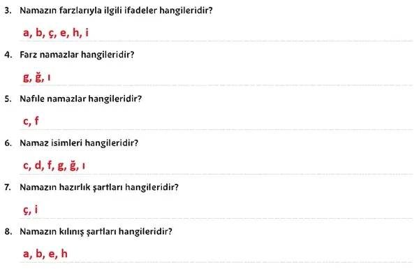 5. Sınıf Din Kültürü Ders Kitabı Sayfa 87 Cevapları 5. Sınıf Din Kültürü Ders Kitabı Sayfa 87 Cevapları