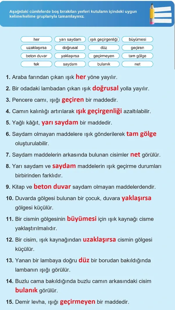 5. Sınıf Fen Bilimleri Ders Kitabı Sayfa 44-45-46 Cevapları 2. Kitap