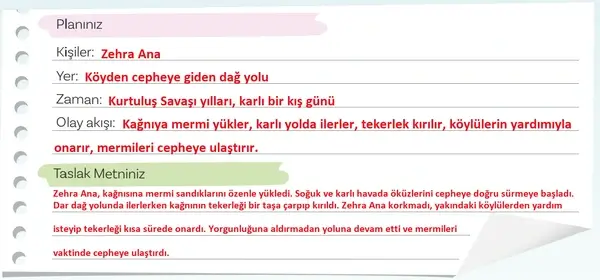 5. Sınıf Türkçe Ders Kitabı Sayfa 84-85-86-87-88. Cevapları 1. Kitap