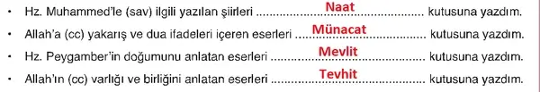 6. Sınıf Din Kültürü Ders Kitabı Sayfa 164 Cevapları 6. Sınıf Din Kültürü Ders Kitabı Sayfa 164 Cevapları