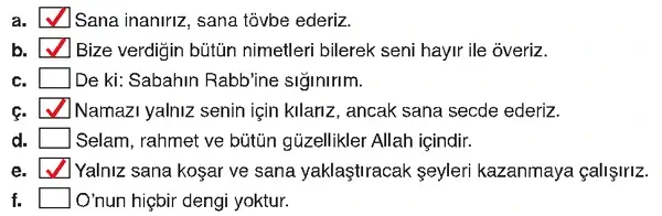 6. Sınıf Din Kültürü Ders Kitabı Sayfa 105-106-107 Cevapları