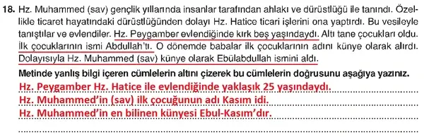 6. Sınıf Din Kültürü Ders Kitabı Sayfa 141 Cevapları 6. Sınıf Din Kültürü Ders Kitabı Sayfa 141 Cevapları
