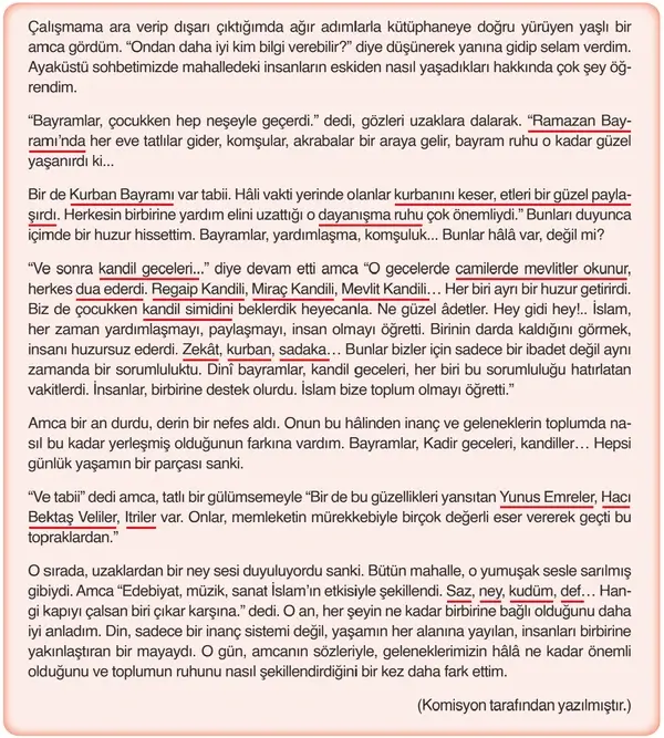 6. Sınıf Din Kültürü Ders Kitabı Sayfa 145-146-147 Cevapları