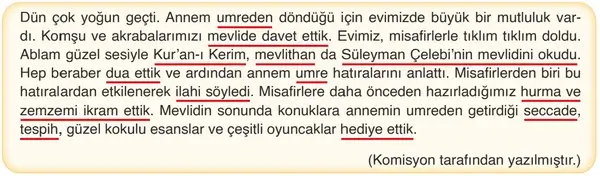 6. Sınıf Din Kültürü Ders Kitabı Sayfa 168 Cevapları 6. Sınıf Din Kültürü Ders Kitabı Sayfa 168 Cevapları