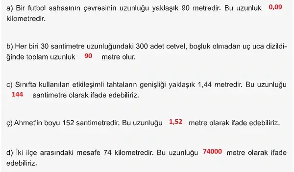 6. Sınıf Matematik Ders Kitabı Sayfa 154-155-156-157-158 Cevapları 1. Kitap