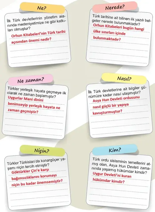 6. Sınıf Sosyal Bilgiler Ders Kitabı Sayfa 115 Cevapları 6. Sınıf Sosyal Bilgiler Ders Kitabı Sayfa 115 Cevapları