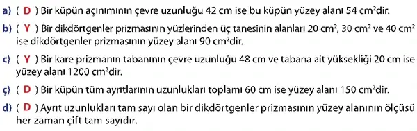 7. Sınıf Matematik Ders Kitabı Sayfa 132 Cevapları 7. Sınıf Matematik Ders Kitabı Sayfa 132 Cevapları
