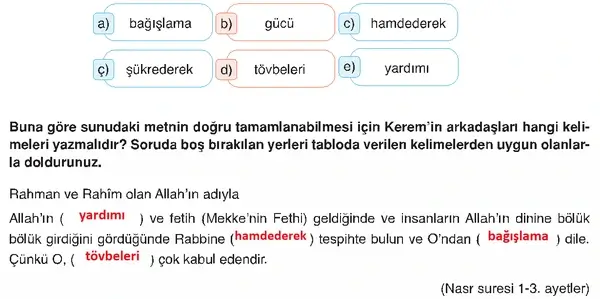7. Sınıf Din Kültürü Ders Kitabı Sayfa 156 Cevapları 7. Sınıf Din Kültürü Ders Kitabı Sayfa 156 Cevapları