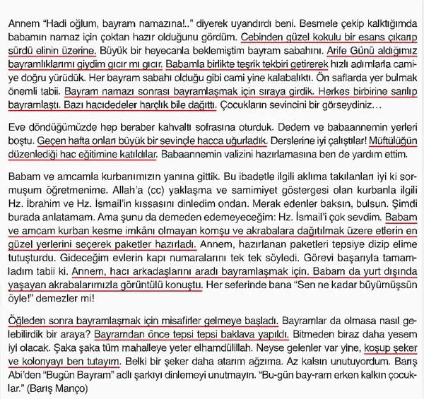 7. Sınıf Din Kültürü Ders Kitabı Sayfa 72-73-74 Cevapları