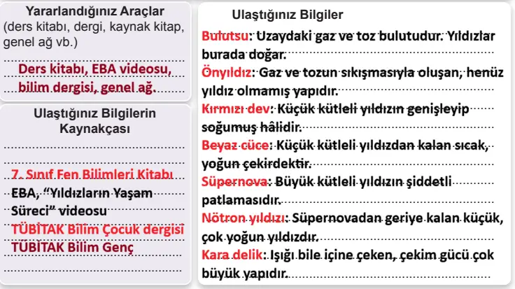 7. Sınıf Fen Bilimleri Ders Kitabı Sayfa 35-36-37-40 Cevapları 1. Kitap